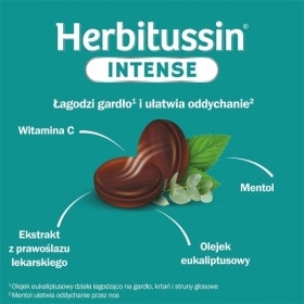 Herbitussin Intense pastylki do ssania 10 sztuk