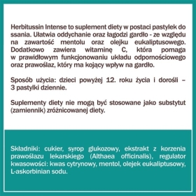 Herbitussin Intense pastylki do ssania 10 sztuk