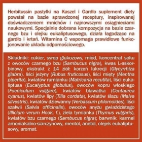 Herbitussin Kaszel i Gardło 12 pastylek