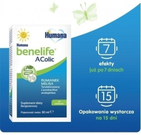 Humana Benelife Acolic, wsparcie w kolce, krople dla niemowląt 30ml
