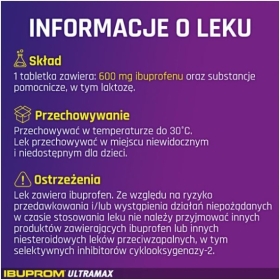 Ibuprom Ultramax 600 mg 10 tabletek