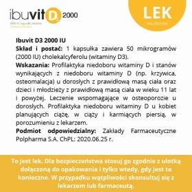 Ibuvit D3 2000 IU 30 kapsułek