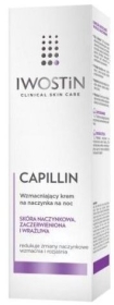 Iwostin Capillin Wzmacniający krem na naczynka na noc do cery naczynkowej 40 ml