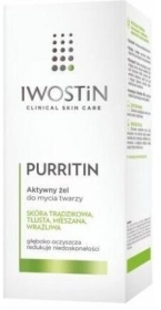 Iwostin Purritin Aktywny żel do mycia twarzy do cery trądzikowej i tłustej 150 ml