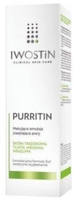 Iwostin Purritin matująca emulsja nawilża i matowi cerę trądzikową 40 ml