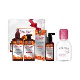 JANTAR zestaw do włosów zniszczonych + Bioderma Sensibio H20 100 ml