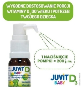 Juvit Baby D3 (z pompką) krople doustne 10 ml