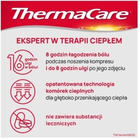 Kompresy ThermaCare rozgrzewajace na plecy i biodra 4 sztuki