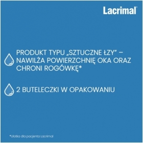 Lacrimal nawilżające krople do oczu 2 x 5 ml