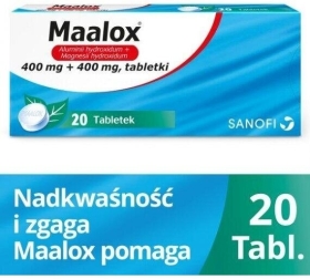 Maalox 20 tabletek do ssania i żucia
