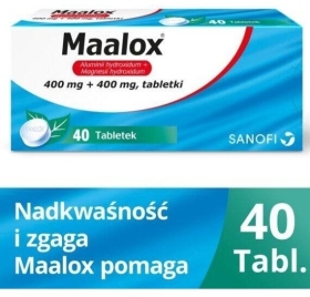 Maalox 40 tabletek do ssania i żucia