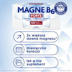 Magne B6 Forte 100 tabletek Wielopak x2