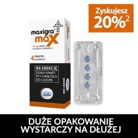 Maxigra Max 50 mg 4 tabletki Wielopak x3