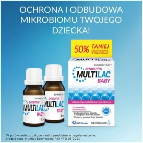 Multilac Baby Synbiotyk krople 10 ml (2 x 5 ml)