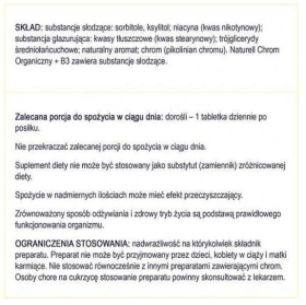 NATURELL Chrom Organiczny +B3 60 tabletek