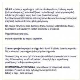 NATURELL Cynk organiczny + C 60 tabletek