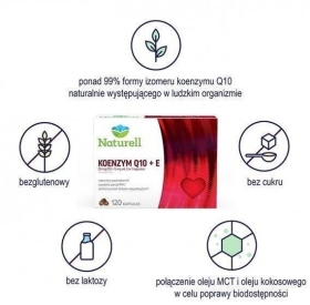 NATURELL Koenzym Q-10 + E 120 kapsułek