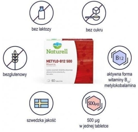 NATURELL Metylo B-12 500 60 tabletek