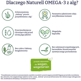 NATURELL Omega-3 z alg 90 kapsułek