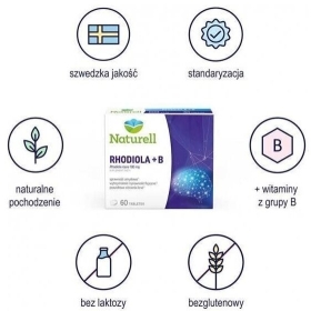 NATURELL Rhodiola + B 60 tabletek