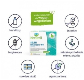 NATURELL Selen Organiczny 100 tabletek