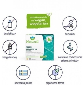 NATURELL Selen Organiczny 200 60 tabletek