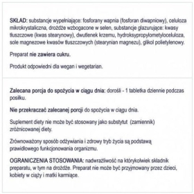 NATURELL Selen Organiczny 200 60 tabletek