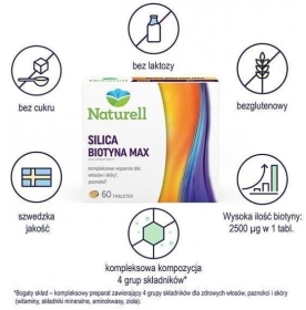 NATURELL Silica Biotyna Max 60 tabletek