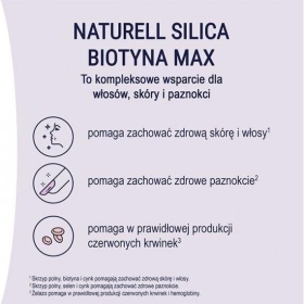 NATURELL Silica Biotyna Max 60 tabletek