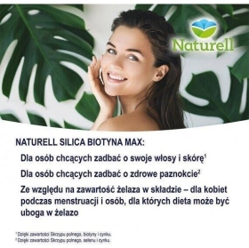 NATURELL Silica Biotyna Max 60 tabletek