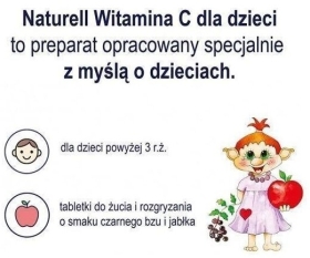 NATURELL Witamina C dla dzieci 60 tabletek