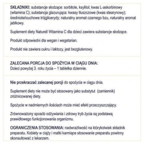 NATURELL Witamina C dla dzieci 60 tabletek