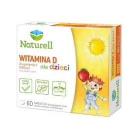 NATURELL Witamina D + C dla dzieci 60+60 tabletek + Karty do gry dla dzieci "Wyzwania czy pytania"