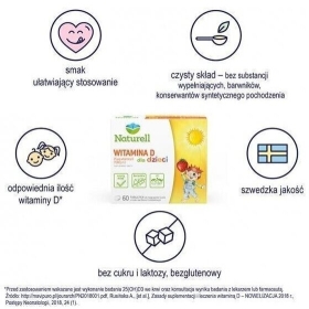 NATURELL Witamina D dla dzieci 60 tabletek