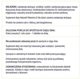 NATURELL Witamina D dla dzieci 60 tabletek