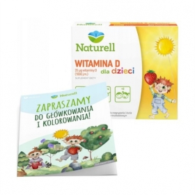 NATURELL Witamina D dla dzieci 60 tabletek + Kolorowanka dla dzieci Naturell 1 sztuka