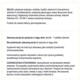 NATURELL Witamina D3 + K2 MK-7 60 tabletek