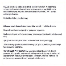 NATURELL Witamina K2 MK-7  60 tabletek