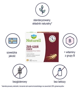 NATURELL Żeń-szeń Forte 60 tabletek