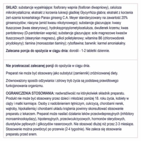 NATURELL Żeń-szeń Forte 60 tabletek