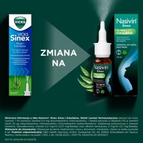Nasivin Sinex (Vicks Sinex) aerozol do nosa 15 ml