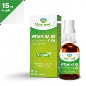 Naturell Witamina D3 z alg krople dla dzieci 15 ml