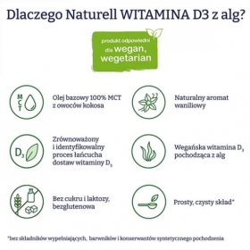 Naturell Witamina D3 z alg krople dla dzieci 15 ml