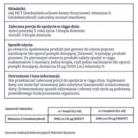 Naturell Witamina D3 z alg krople dla dzieci 15 ml