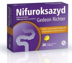 Nifuroksazyd Richter 100 mg 24 tabletki powlekane