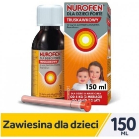 Nurofen dla dzieci Forte ibuprofen 200 mg/5 ml smak truskawkowy zawiesina 150 ml
