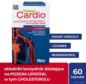 Omega Cardio + czosnek 60 kapsułek