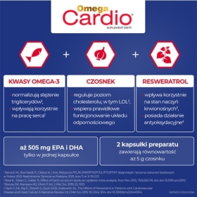 Omega Cardio + czosnek 60 kapsułek