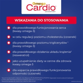 Omega Cardio + czosnek 60 kapsułek
