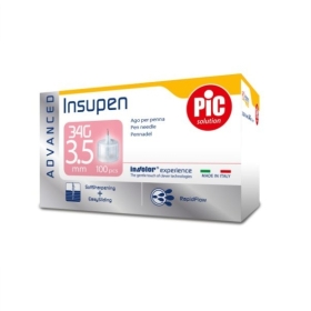PIC Insupen 34G 3,5mm igły do penów insulinowych 100 sztuk